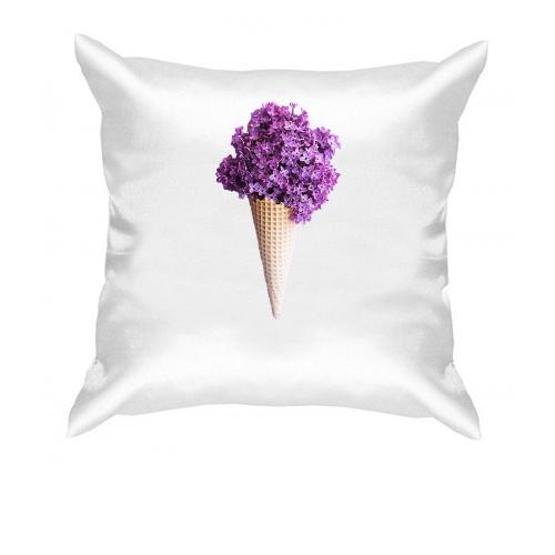 Подушка с цветочным мороженым