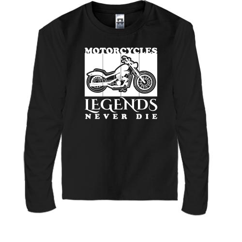 Детский лонгслив Motorcycles - Legends never die