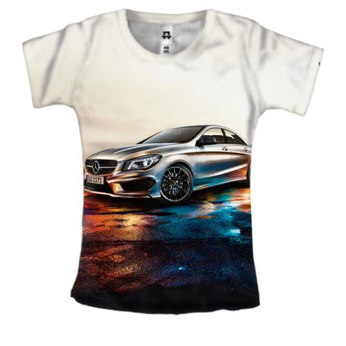 Женская 3D футболка Mercedes CLA