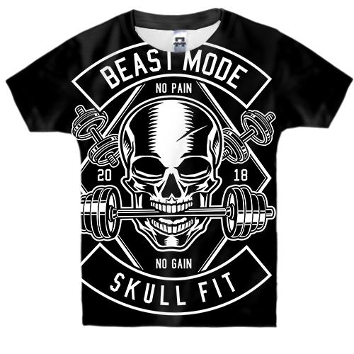 Дитяча 3D футболка Skull Fit