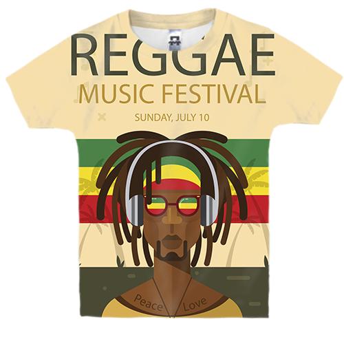 Детская 3D футболка Reggae music fest