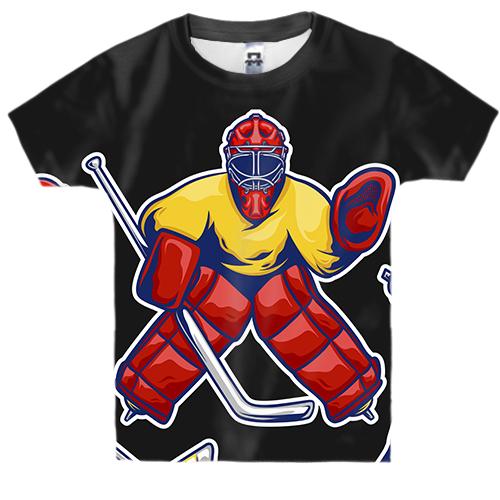 Детская 3D футболка с хоккеистами