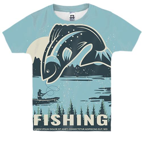 Детская 3D футболка Night Fishing