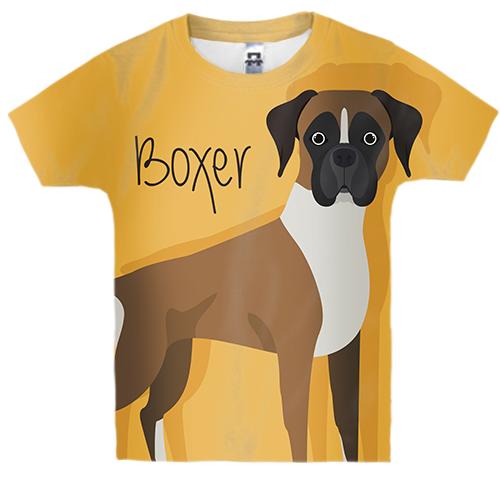 Детская 3D футболка Boxer dog