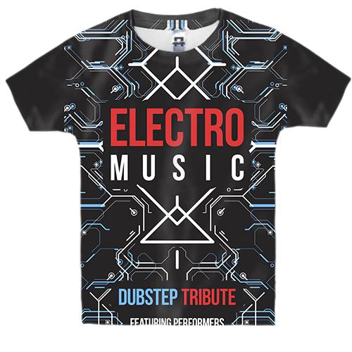 Детская 3D футболка Electro music