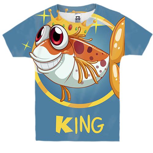 Детская 3D футболка King fish