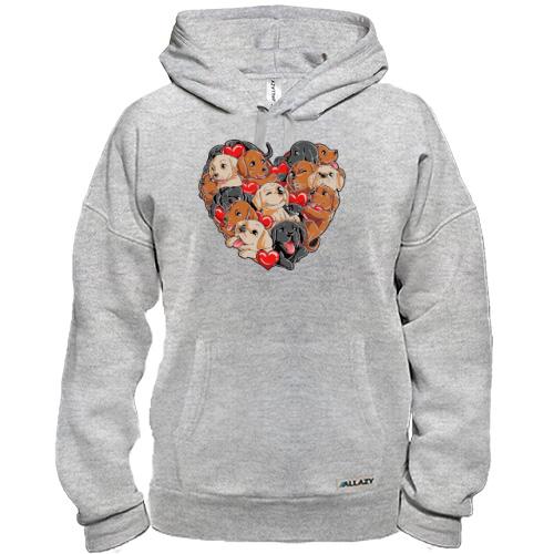 Худи Щенки в сердечке