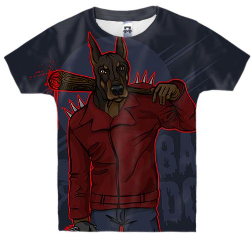 Детская 3D футболка Bad dog