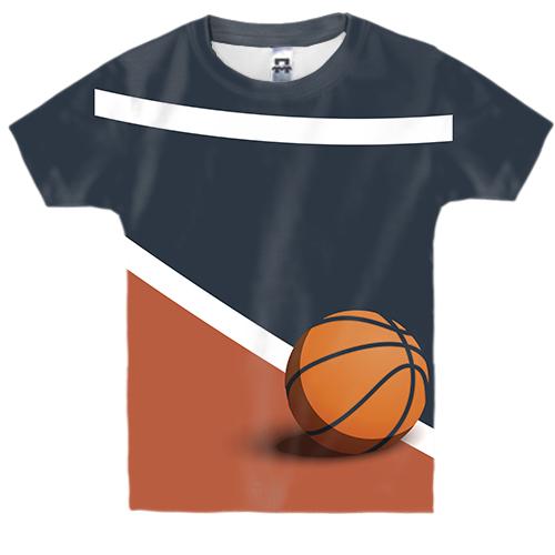 Дитяча 3D футболка з баскетбольним полем