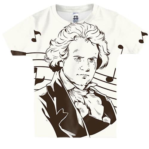 Дитяча 3D футболка з Бетховеном
