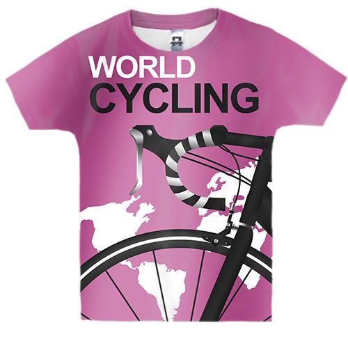 Дитяча 3D футболка з жіночим велосипедом