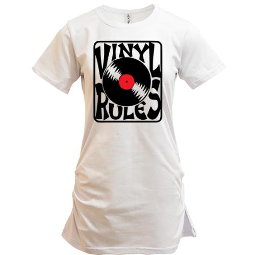 Подовжена футболка Vinyl Rules