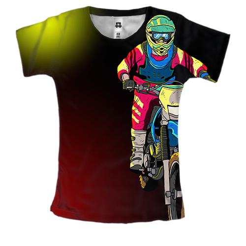 Жіноча 3D футболка Moto Freestyle