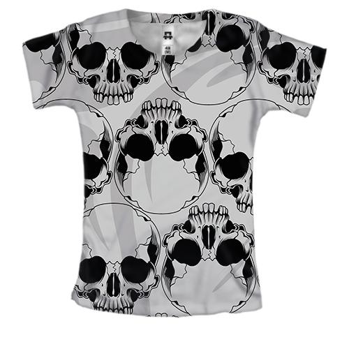 Жіноча 3D футболка Skull pattern