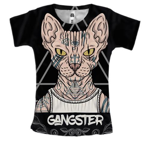 Жіноча 3D футболка Gangster Cat