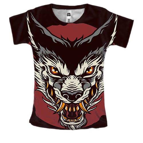 Жіноча 3D футболка Wolf Art
