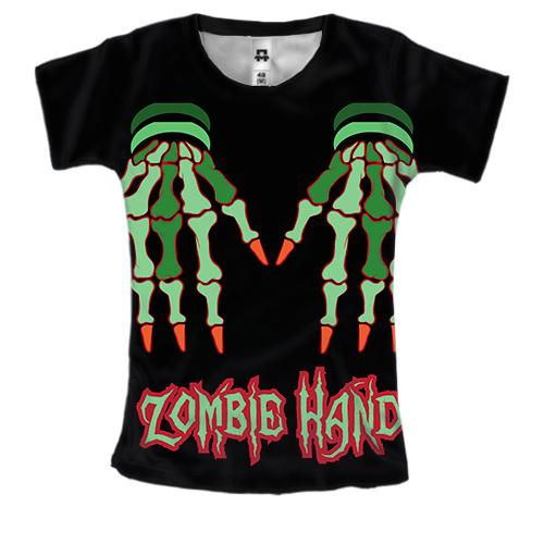 Женская 3D футболка Zombie Hand