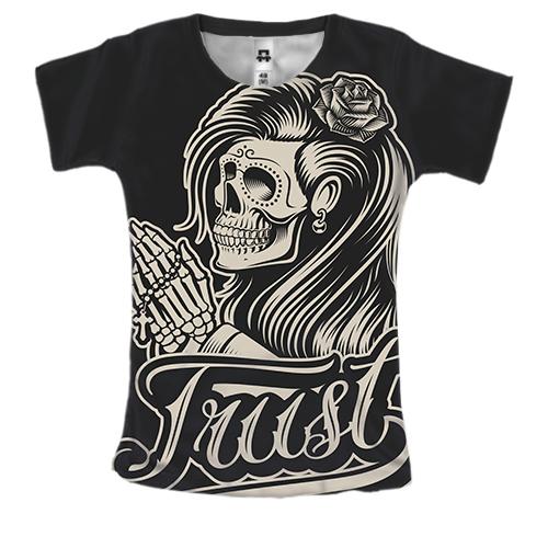 Женская 3D футболка Skull Trust