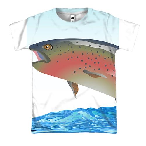 3D футболка Рыба в прыжке