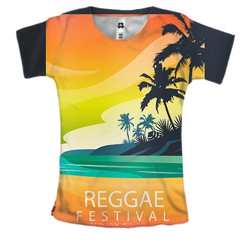 Жіноча 3D футболка Reggae Festival
