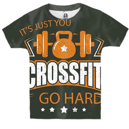 Детская 3D футболка Crossfit go hard