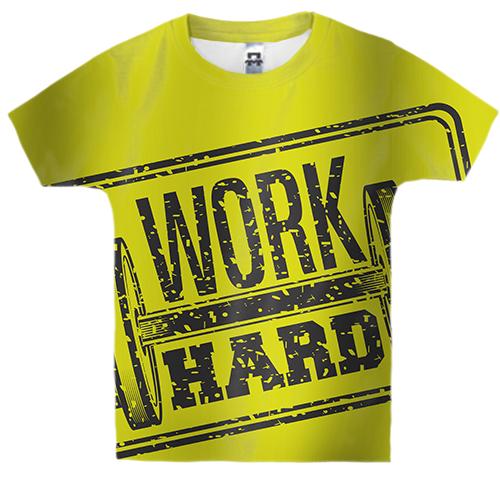 Дитяча 3D футболка Work Hard