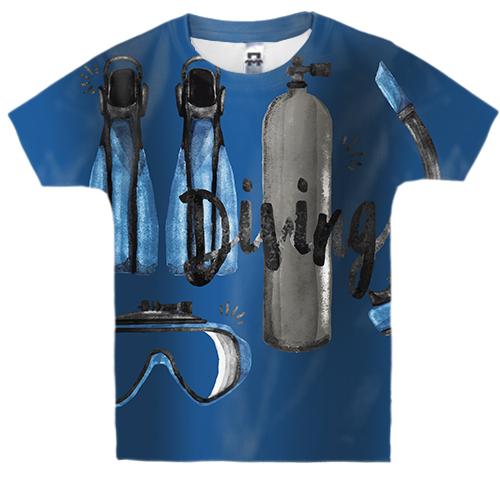 Детская 3D футболка Diving