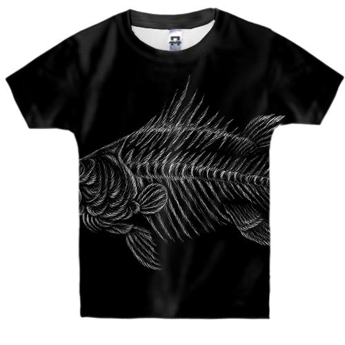 Дитяча 3D футболка з контуром рибки