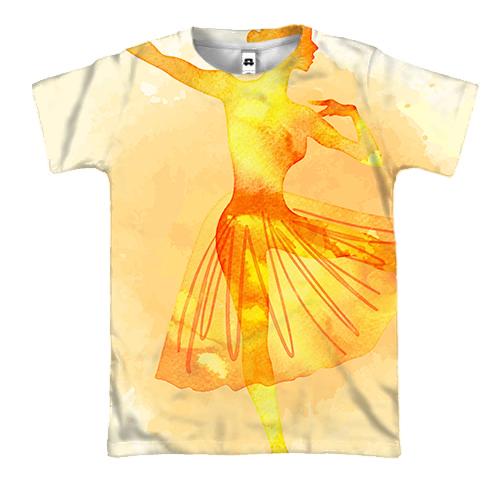 3D футболка Ballerina Watercolor