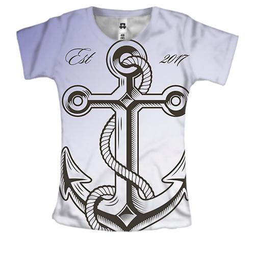 Женская 3D футболка Ship Anchor