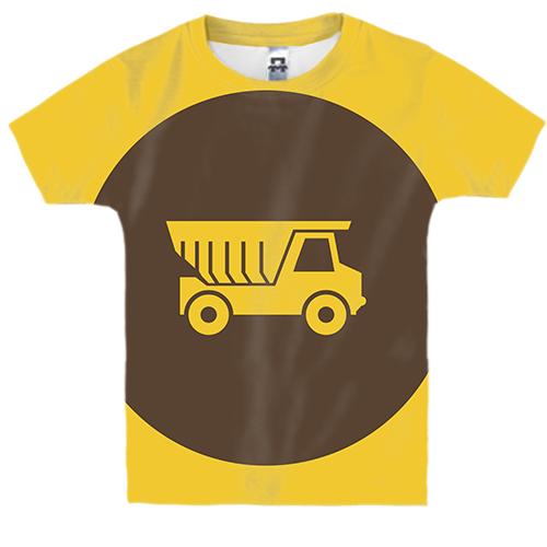 Детская 3D футболка с грузовым авто