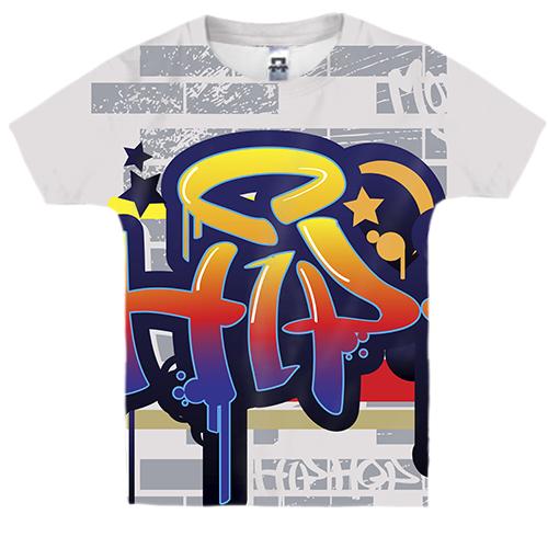 Дитяча 3D футболка Hip Hop graffiti