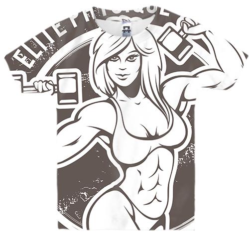 Дитяча 3D футболка Elite fitness girl