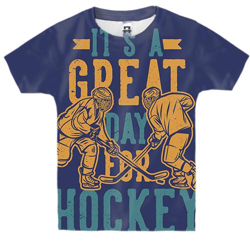 Дитяча 3D футболка Great day for hockey