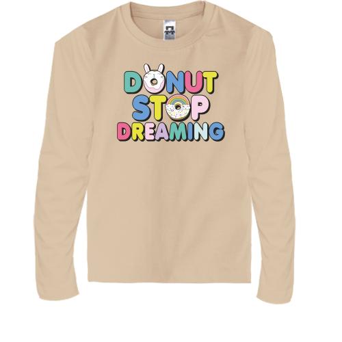 Детский лонгслив Donut stop dreaming