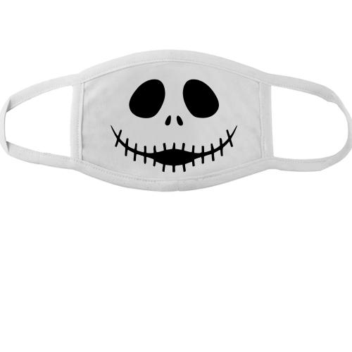 Тканинна маска для обличчя Привид з зашитим ротом