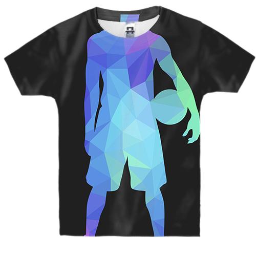 Дитяча 3D футболка з полігональним футболістом