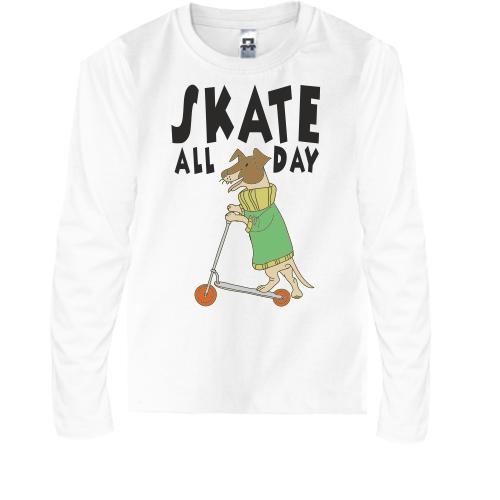 Детский лонгслив Skate all day