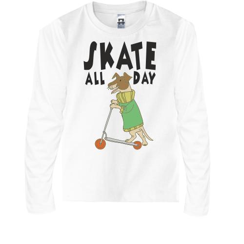 Дитячий лонгслів Skate all day