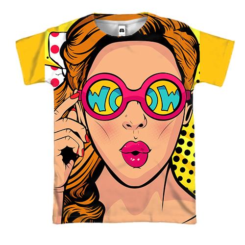 3D футболка Girl Wow Pop Art