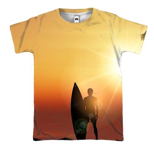 3D футболка Surfer with Board