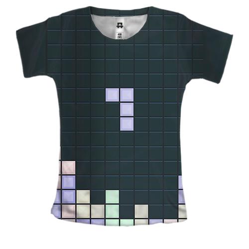Жіноча 3D футболка Tetris game