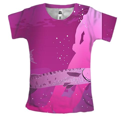 Жіноча 3D футболка Pink Sea