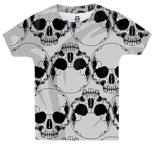 Детская 3D футболка Skull pattern