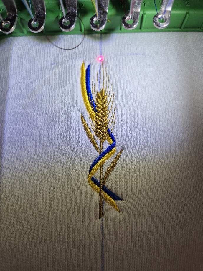 Комбинированный детский лонгслив Украинская лента с колоском Комбинированный детский лонгслив Украинская лента с колоском