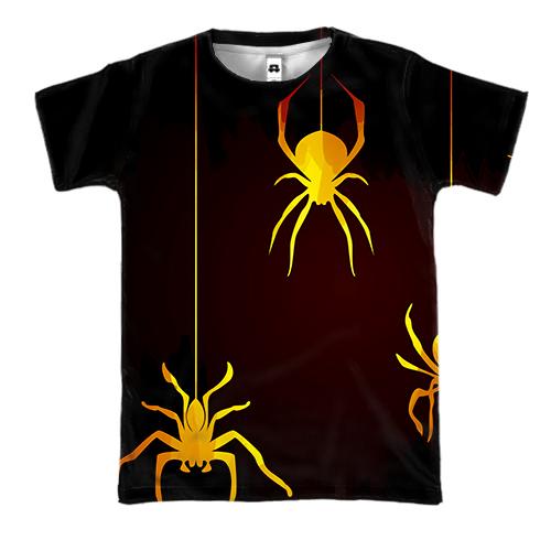 3D футболка Yellow Spiders