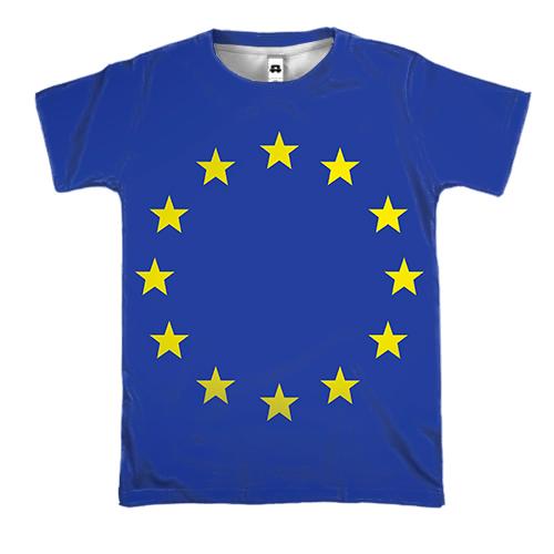 3D футболка з прапором ЄС
