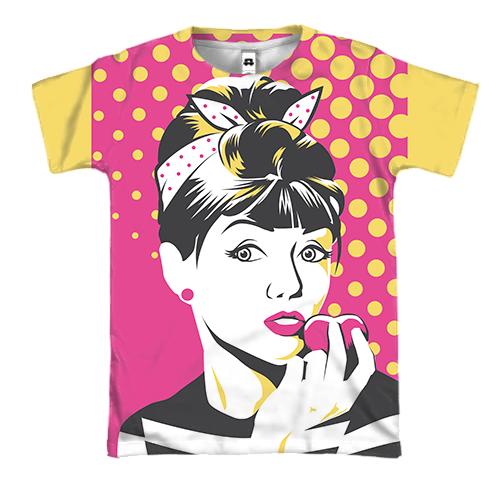 3D футболка Lovely girl Pop art