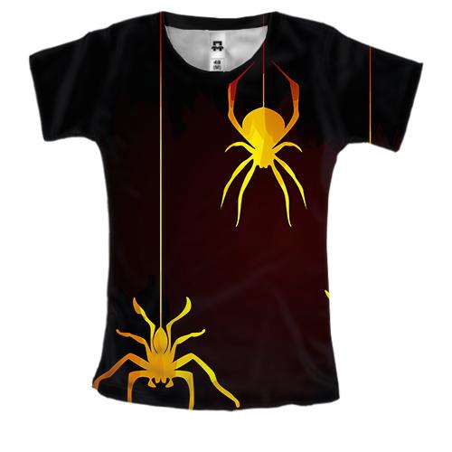 Жіноча 3D футболка Yellow Spiders