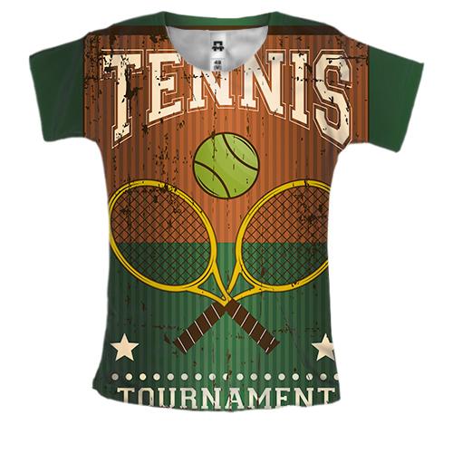 Жіноча 3D футболка Tennis Tournament